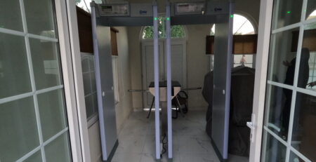 walkthrough metal detector gate installed at nlc rwp